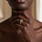 Solitaire 2 Carat Engagement Ring with IGI Certified Lab Grown Green Diamond VS1 - Rosec Jewels