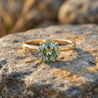 Solitaire 2 Carat Engagement Ring with IGI Certified Lab Grown Green Diamond VS1 - Rosec Jewels