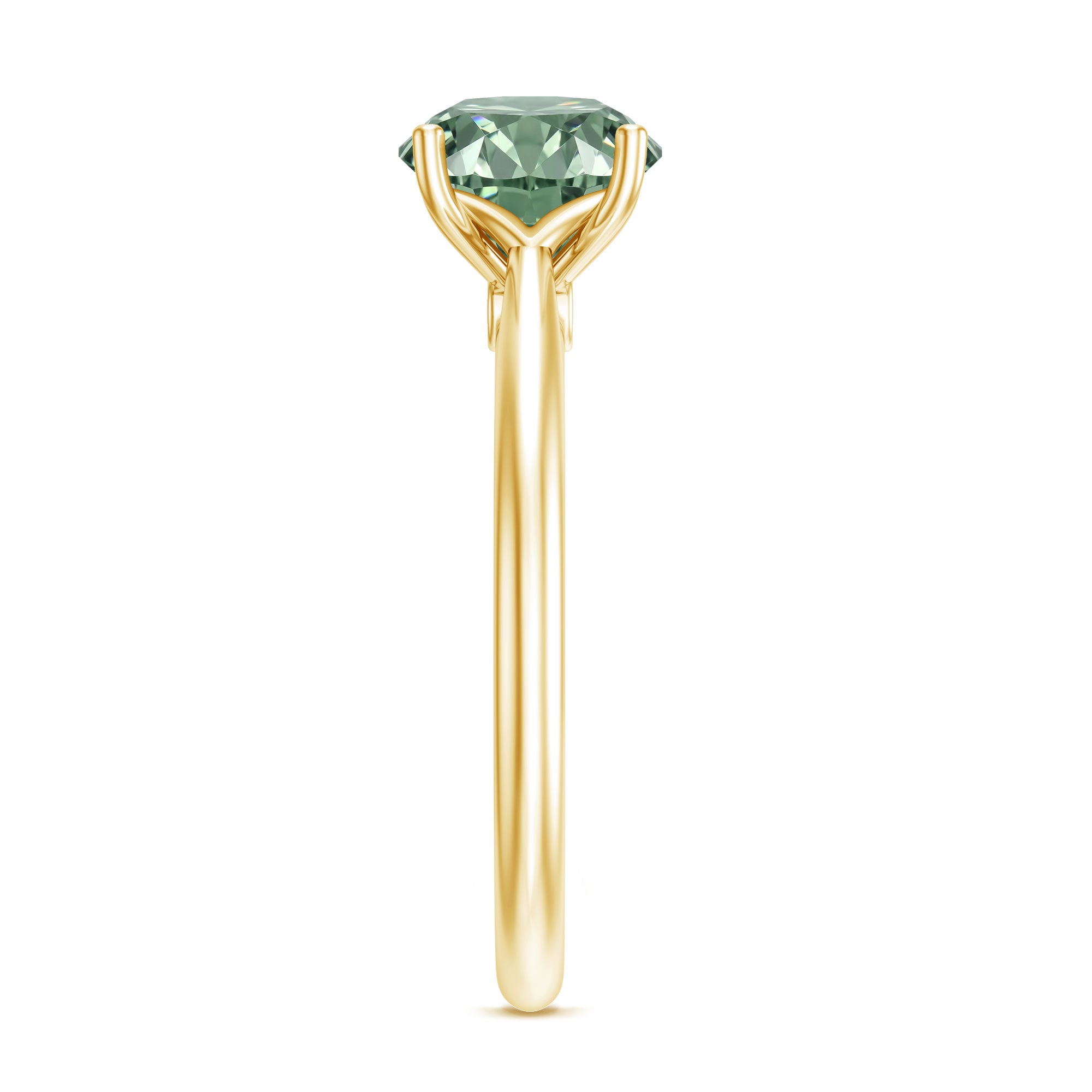 Rosec Jewels-Solitaire 2 Carat Engagement Ring with IGI Certified Lab Grown Green Diamond