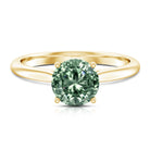 Rosec Jewels-Solitaire 2 Carat Engagement Ring with IGI Certified Lab Grown Green Diamond