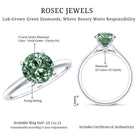 Rosec Jewels-3 Carat Lab Grown Green Diamond Engagement Ring with IGI Certificate