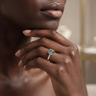 3 Carat Lab Grown Green Diamond Engagement Ring with IGI Certificate Vivid Green - VS1 - Rosec Jewels