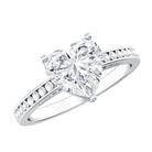 IGI Certified 2 Carat Lab Grown Diamond Heart Engagement Ring for Women Lab - ( E-VS1 ) - Rosec Jewels