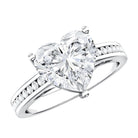 IGI Certified 3 Carat Lab Grown Diamond Heart Engagement Ring Lab - ( E-VS1 ) - Rosec Jewels