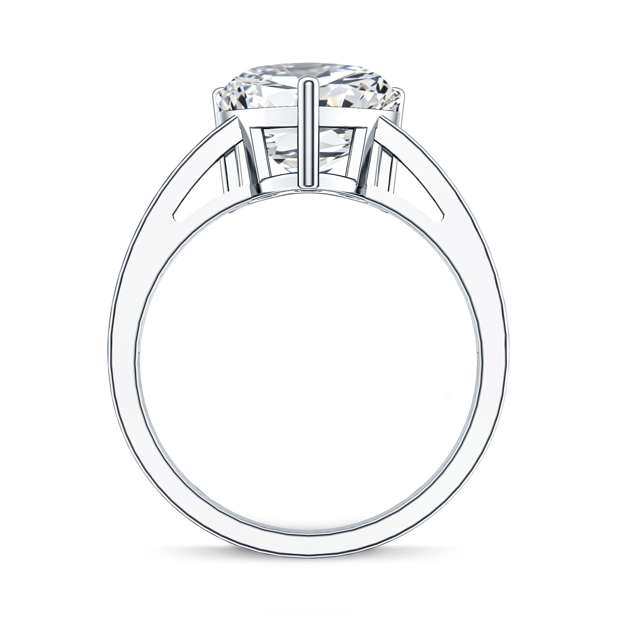 IGI Certified 3 Carat Lab Grown Diamond Heart Engagement Ring Lab - ( E-VS1 ) - Rosec Jewels