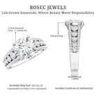 Rosec Jewels-IGI Certified 3 Carat Lab Diamond Statement Engagement Ring with Side Stones