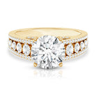 Rosec Jewels-IGI Certified 3 Carat Lab Diamond Statement Engagement Ring with Side Stones