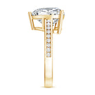 IGI Certified 5 Carat Lab Grown Diamond Heart Engagement Ring with Side Stones Lab - ( E-VS1 ) - Rosec Jewels