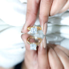 Lab Grown 4 Carat Diamond Princess Cut Engagement Ring with IGI Certificate Lab - ( E-VS1 ) - Rosec Jewels
