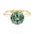 Rosec Jewels-IGI Certified Huge Lab Grown Green Diamond Solitaire Engagement Ring 5 Carat