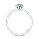 Rosec Jewels-1 Carat Lab Grown Green Diamond Lotus Basket Engagement Ring with IGI Certificate