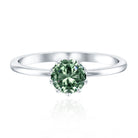 Rosec Jewels-1 Carat Lab Grown Green Diamond Lotus Basket Engagement Ring with IGI Certificate
