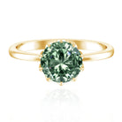 Rosec Jewels-Lotus Basket Set 2 Carat Lab Grown Green Diamond Engagement Ring IGI Certified