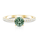 IGI Certified 1 Carat Lab Grown Green and White Diamond Engagement Ring Vivid Green - VS1 - Rosec Jewels