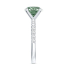 Round 2 Carat Lab Grown Green Diamond Engagement Ring with IGI Certificate Vivid Green - VS1 - Rosec Jewels