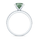 Round 2 Carat Lab Grown Green Diamond Engagement Ring with IGI Certificate Vivid Green - VS1 - Rosec Jewels