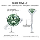 IGI Certified Lab Grown Green Diamond Round Solitaire Engagement Ring 4 Carat Vivid Green - VS1 - Rosec Jewels