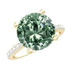IGI Certified Lab Grown Green Diamond Round Solitaire Engagement Ring 4 Carat Vivid Green - VS1 - Rosec Jewels