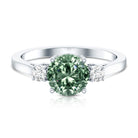 2 Carat Green Diamond Round Engagement Ring with IGI Certificate Vivid Green - VS1 - Rosec Jewels