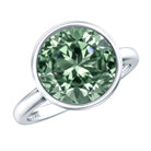 Rosec Jewels-Bezel Set 4 Carat Lab Grown Green Diamond Solitaire Engagement Ring with IGI Certificate