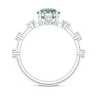 1 Carat Lab Grown Green Diamond Solitaire Engagement Ring IGI Certified Vivid Green - VS1 - Rosec Jewels