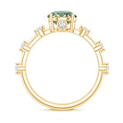 1 Carat Lab Grown Green Diamond Solitaire Engagement Ring IGI Certified Vivid Green - VS1 - Rosec Jewels
