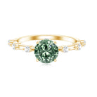 1 Carat Lab Grown Green Diamond Solitaire Engagement Ring IGI Certified Vivid Green - VS1 - Rosec Jewels