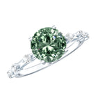 Lab Grown 2 Carat Green Diamond Engagement Ring with IGI Certificate Vivid Green - VS1 - Rosec Jewels