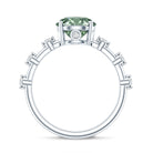Lab Grown 2 Carat Green Diamond Engagement Ring with IGI Certificate Vivid Green - VS1 - Rosec Jewels