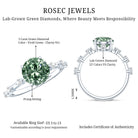Rosec Jewels-Lab Grown 3 Carat Green Diamond Engagement Ring with IGI Certificate