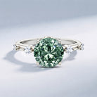 Lab Grown 3 Carat Green Diamond Engagement Ring with IGI Certificate Vivid Green - VS1 - Rosec Jewels