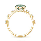 Rosec Jewels-Lab Grown 3 Carat Green Diamond Engagement Ring with IGI Certificate