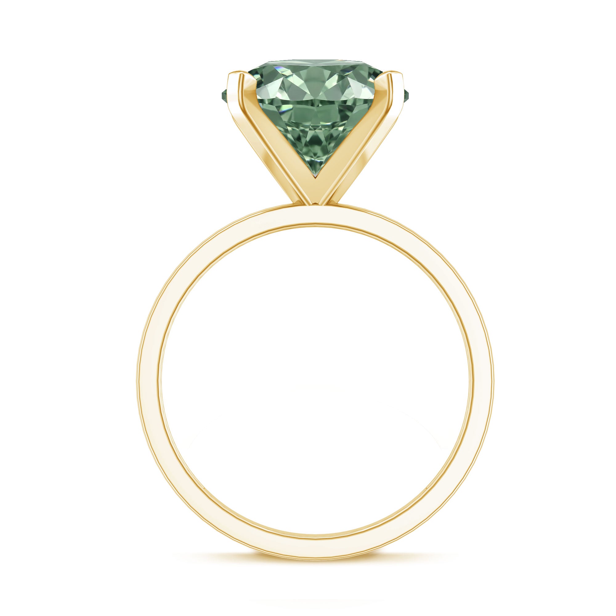 Rosec Jewels-Huge 5 Carat Lab Grown Green Diamond Solitaire Engagement Ring with IGI Certificate