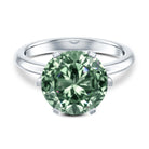 Rosec Jewels-IGI Certified Solitaire Lab Grown Green Diamond Big Engagement Ring 4 Carat