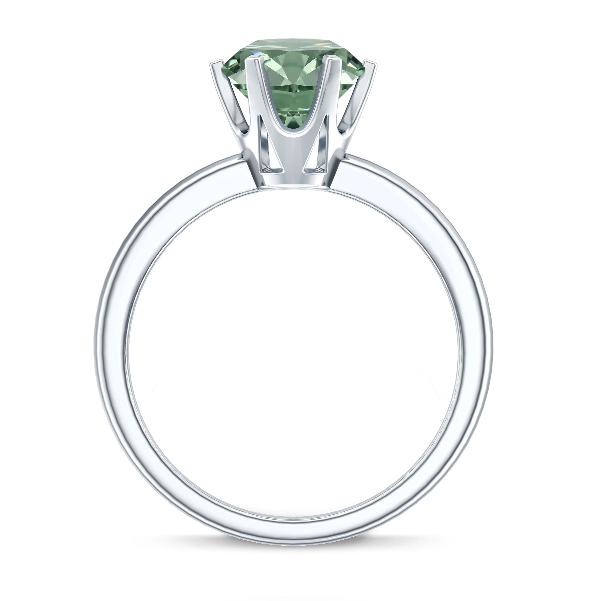 Rosec Jewels-2 Carat Lab Grown Vivid Green Diamond Solitaire Engagement Ring with IGI Certificate