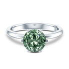 Rosec Jewels-2 Carat Lab Grown Vivid Green Diamond Solitaire Engagement Ring with IGI Certificate