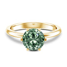 Rosec Jewels-2 Carat Lab Grown Vivid Green Diamond Solitaire Engagement Ring with IGI Certificate