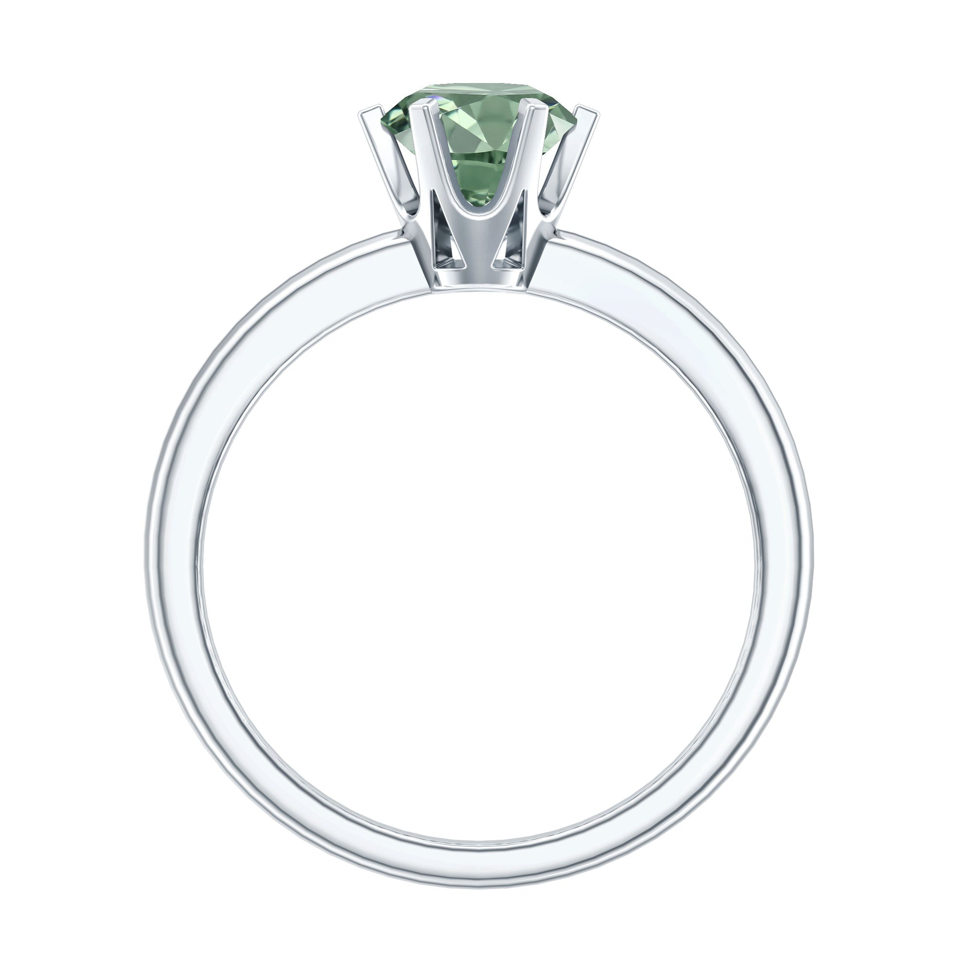 Rosec Jewels-Lab Grown Green Diamond 1 Carat Solitaire Ring with IGI Certificate