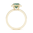 2 Carat IGI Certified Lab Grown Green Diamond Halo Engagement Ring for Women Vivid Green - VS1 - Rosec Jewels