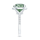 5 Carat Lab Grown Green and White Diamond Huge Engagement Ring with IGI Certificate Vivid Green - VS1 - Rosec Jewels