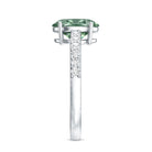 IGI Certified 2 Carat Lab Grown Green Diamond Oblong Engagement Ring Vivid Green - VS1 - Rosec Jewels