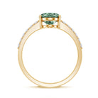IGI Certified 2 Carat Lab Grown Green Diamond Oblong Engagement Ring Vivid Green - VS1 - Rosec Jewels