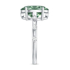 Lab Grown Green Diamond 3 Carat Oval Engagement Ring IGI Certified Vivid Green - VS1 - Rosec Jewels