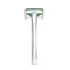 IGI Certified Solitaire Lab Grown Green Diamond Emerald Cut Engagement Ring 2 Carat Vivid Green - VS1 - Rosec Jewels