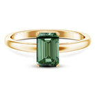 IGI Certified Solitaire Lab Grown Green Diamond Emerald Cut Engagement Ring 2 Carat Vivid Green - VS1 - Rosec Jewels