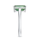 Solitaire Lab Grown Green Diamond 3 Carat Emerald Cut Engagement Ring IGI Certified Vivid Green - VS1 - Rosec Jewels
