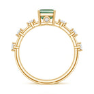 Rosec Jewels-IGI Certified Lab Grown Green Diamond Emerald Cut Engagement Ring 2 Carat