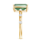 Rosec Jewels-3 Carat Emerald Cut Lab Grown Green Diamond Engagement Ring IGI Certified