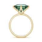 IGI Certified Princess Cut Lab Grown Green Diamond Big Engagement Ring 4 Carat Vivid Green - VS1 - Rosec Jewels