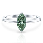Rosec Jewels-Lab Created 1 Carat Green Diamond Marquise Cut Solitaire Engagement Ring IGI Certified